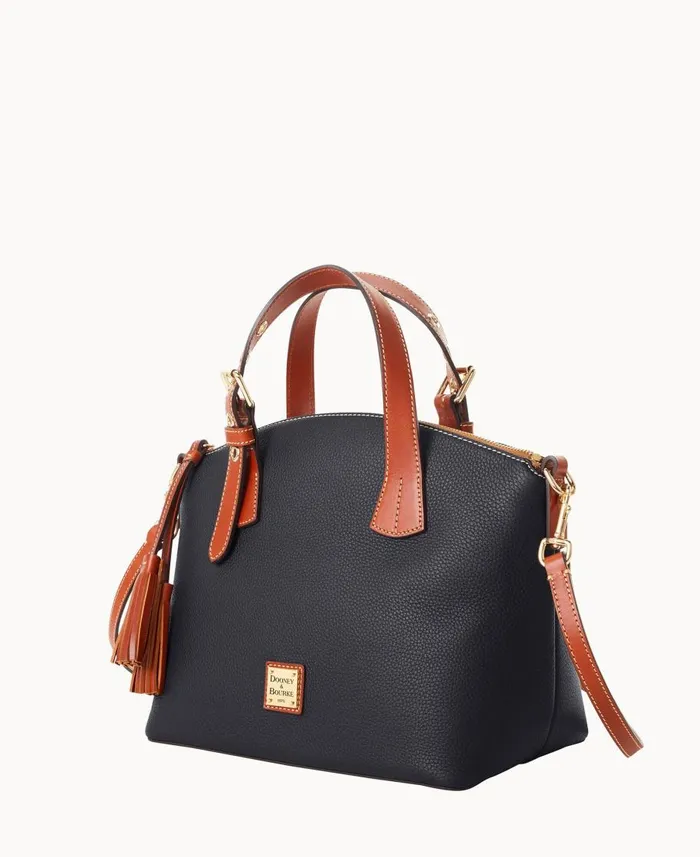 Dooney and Bourke Satchels Pebble Grain Trina Satchel Black 8211 WomenMen