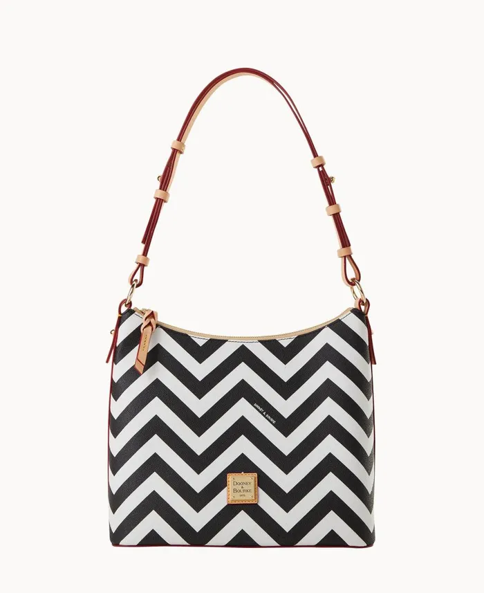 Dooney and Bourke Shoulder Bags Chevron Hobo Black 8211 WomenMen