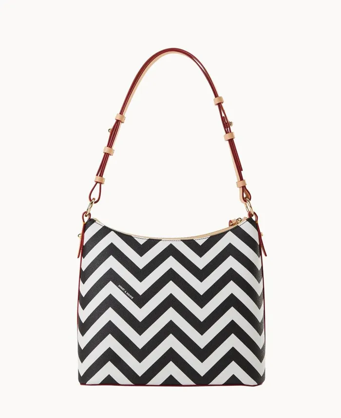 Dooney and Bourke Shoulder Bags Chevron Hobo Black 8211 WomenMen