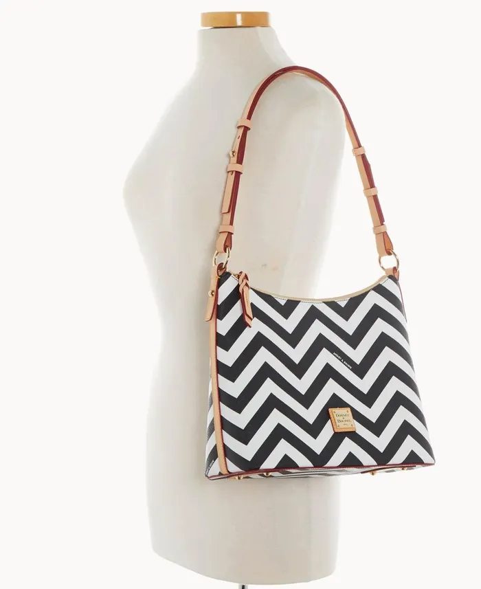 Dooney and Bourke Shoulder Bags Chevron Hobo Black 8211 WomenMen
