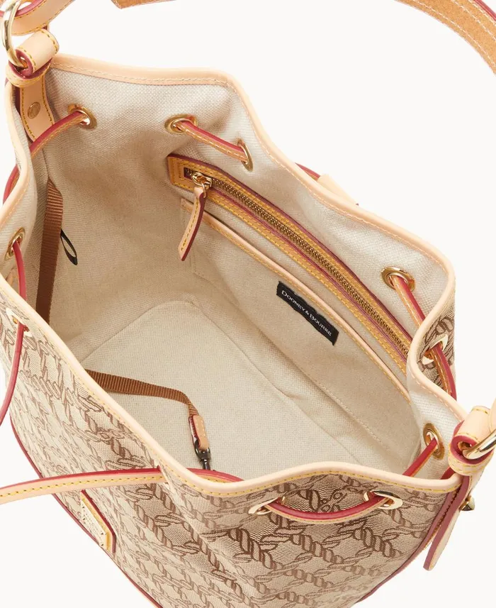 Dooney and Bourke Shoulder Bags Maritime Drawstring Brown 8211 WomenMen