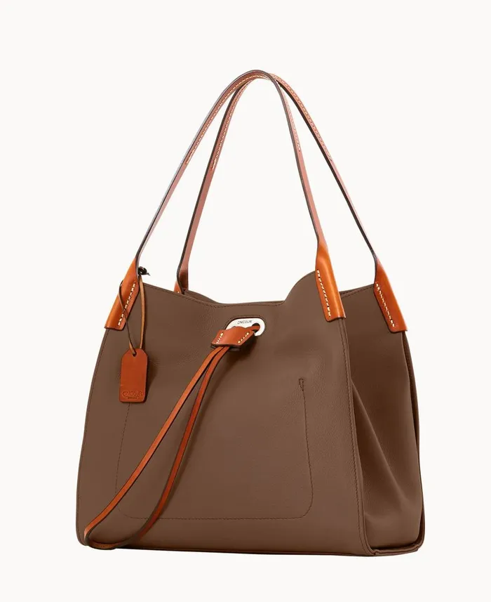 Dooney and Bourke Shoulder Bags Oncour Twist Small Full Up Dark Taupe 8211 WomenMen Dooney and Bourke Shoulder Bags Oncour Twist Small Full Up Dark Taupe 8211 WomenMen