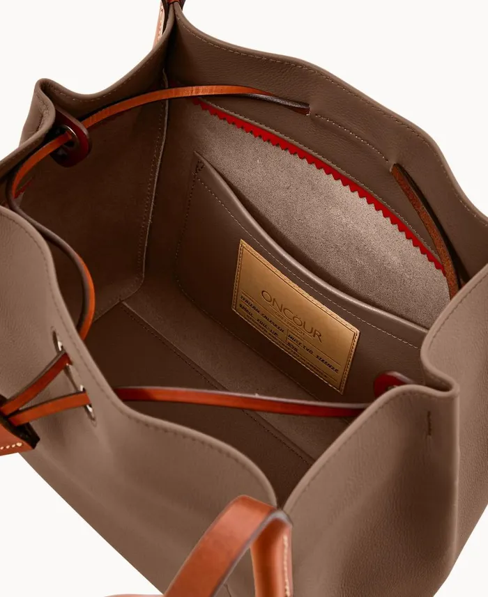 Dooney and Bourke Shoulder Bags Oncour Twist Small Full Up Dark Taupe 8211 WomenMen Dooney and Bourke Shoulder Bags Oncour Twist Small Full Up Dark Taupe 8211 WomenMen