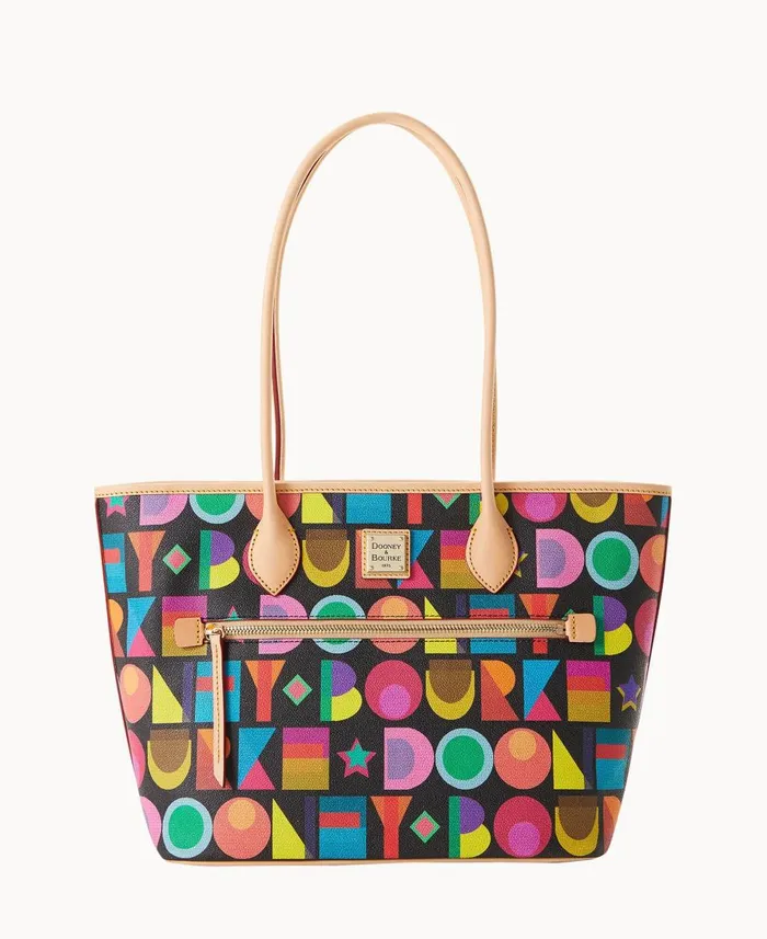 Dooney and Bourke Totes Art Deco Tote Black 8211 WomenMen