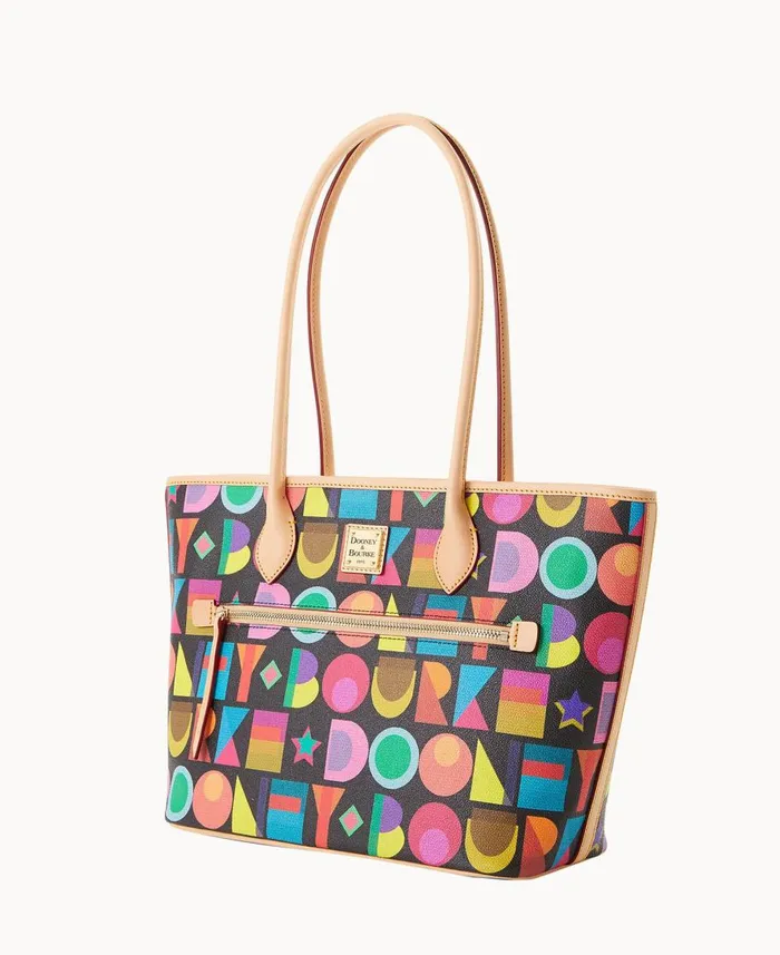 Dooney and Bourke Totes Art Deco Tote Black 8211 WomenMen