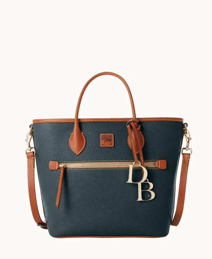Dooney and Bourke Totes Pebble Grain Handle Tote Forest 8211 WomenMen
