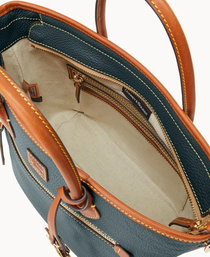 Dooney and Bourke Totes Pebble Grain Handle Tote Forest 8211 WomenMen