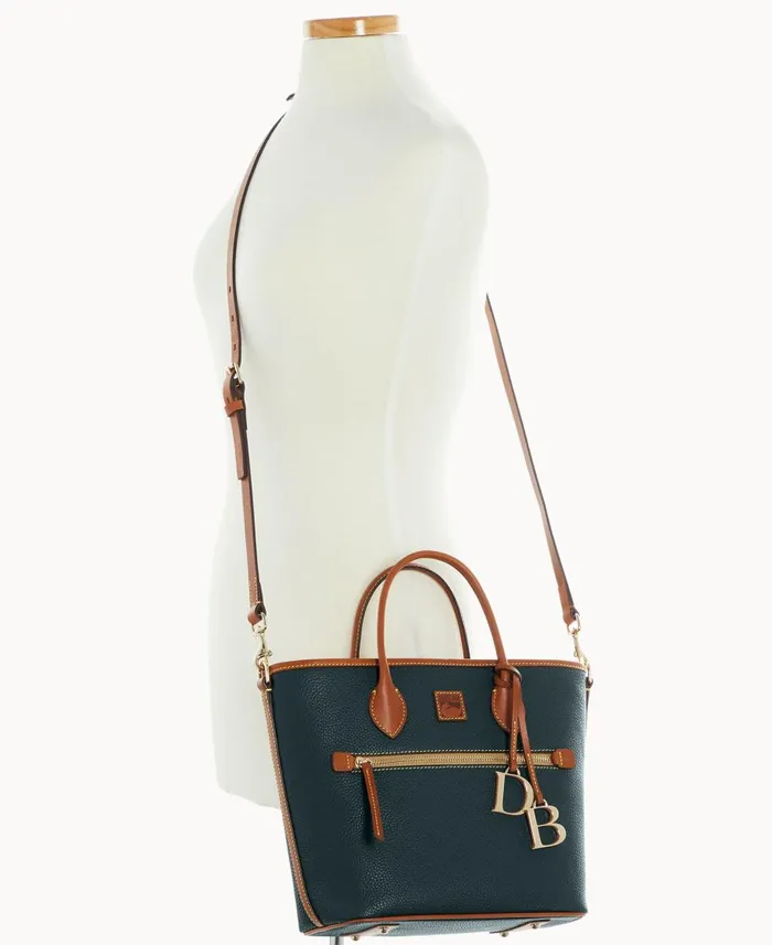 Dooney and Bourke Totes Pebble Grain Handle Tote Forest 8211 WomenMen