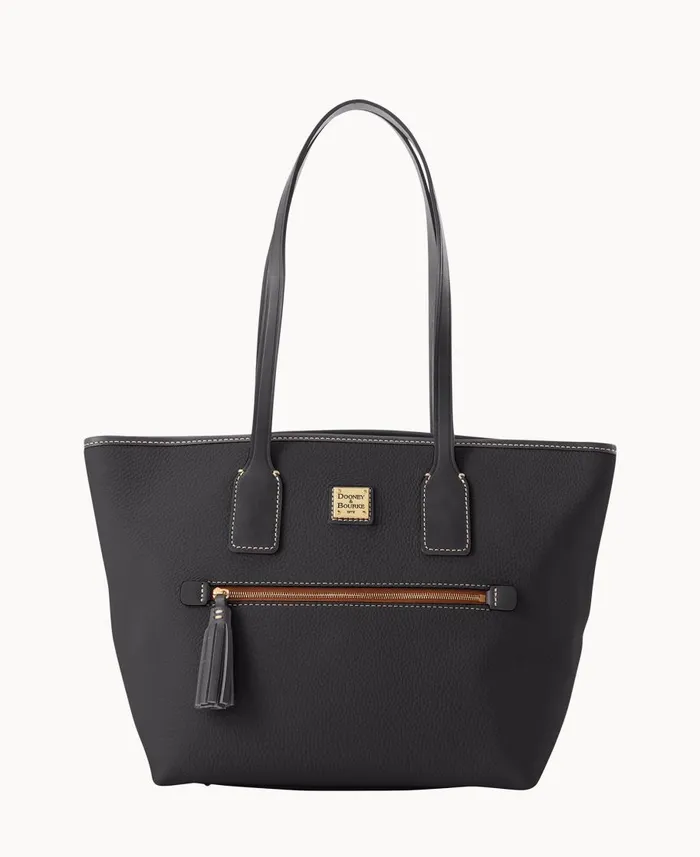 Dooney and Bourke Totes Pebble Grain Small Tote Black Black 8211 WomenMen