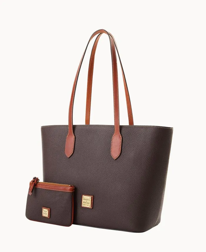 Dooney and Bourke Totes Pebble Grain Tote With Medium Wristlet Brown Tmoro 8211 WomenMen Dooney and Bourke Totes Pebble Grain Tote With Medium Wristlet Brown Tmoro 8211 WomenMen