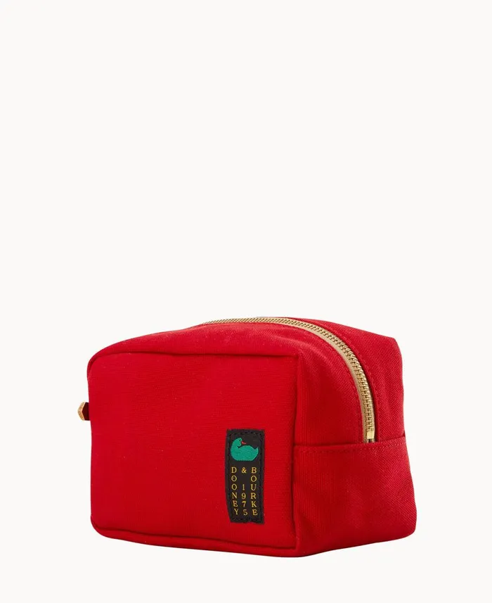 Dooney and Bourke Travel Canvas Cosmetic Case Red 8211 WomenMen
