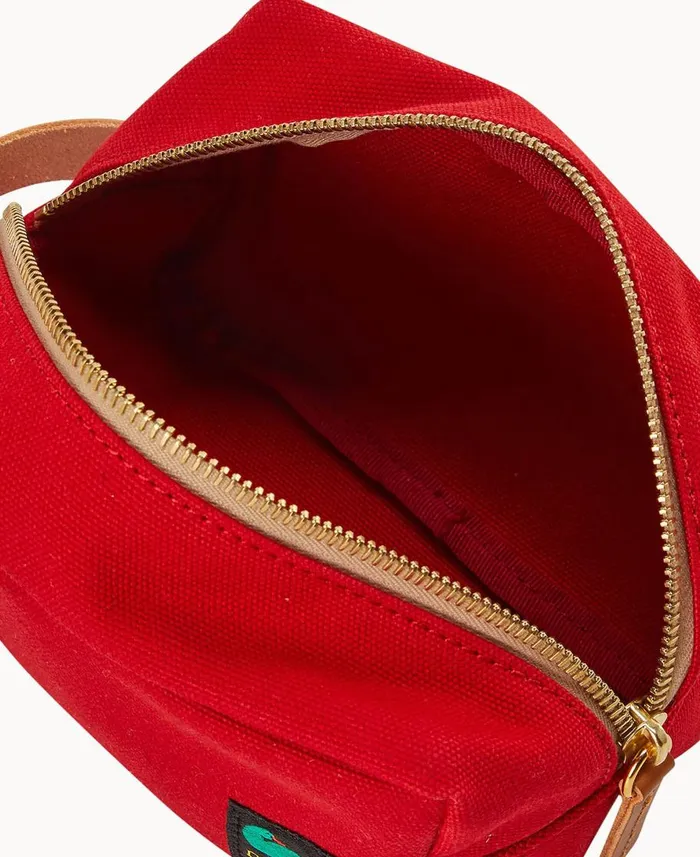 Dooney and Bourke Travel Canvas Cosmetic Case Red 8211 WomenMen