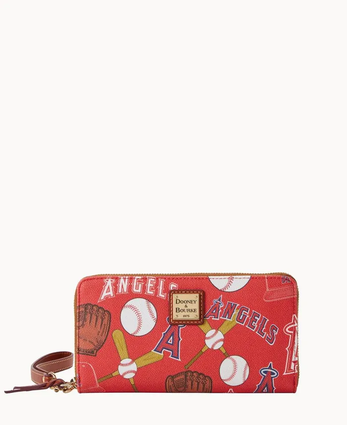 Dooney and Bourke Wallets MLB Angels Large Zip Around Wristlet Angels 8211 WomenMen Dooney and Bourke Wallets MLB Angels Large Zip Around Wristlet Angels 8211 WomenMen