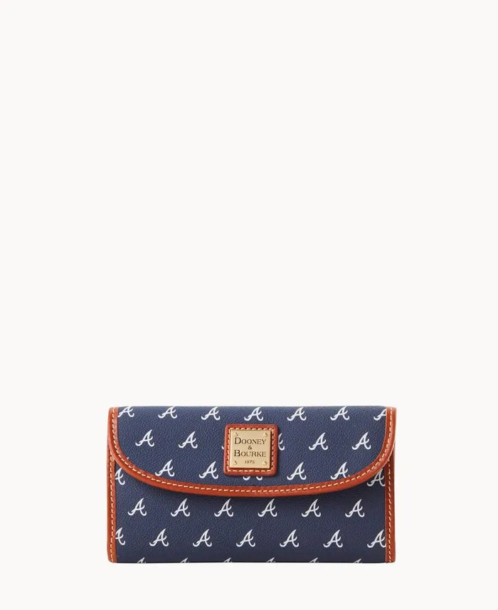 Dooney and Bourke Wallets MLB Braves Continental Clutch Braves 8211 WomenMen