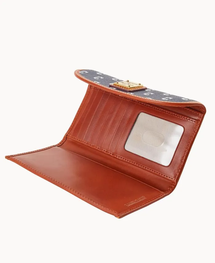 Dooney and Bourke Wallets MLB Guardians Continental Clutch Guardians 8211 WomenMen