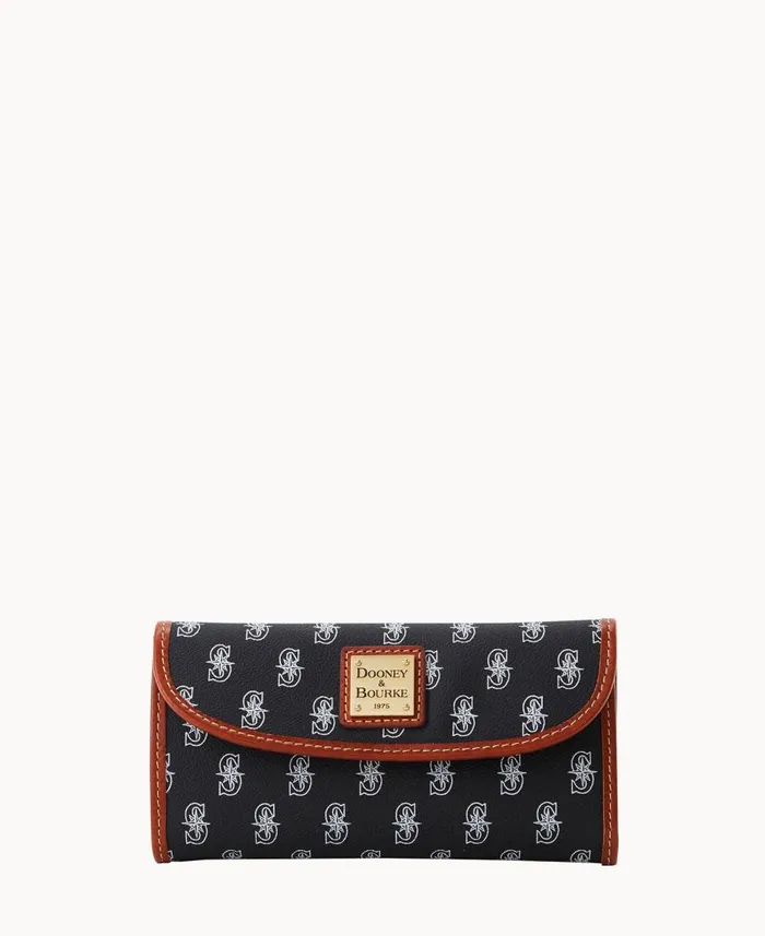Dooney and Bourke Wallets MLB Mariners Continental Clutch Mariners 8211 WomenMen Dooney and Bourke Wallets MLB Mariners Continental Clutch Mariners 8211 WomenMen
