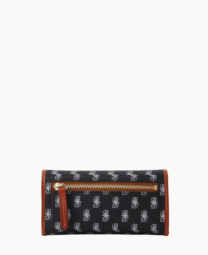 Dooney and Bourke Wallets MLB Mariners Continental Clutch Mariners 8211 WomenMen Dooney and Bourke Wallets MLB Mariners Continental Clutch Mariners 8211 WomenMen
