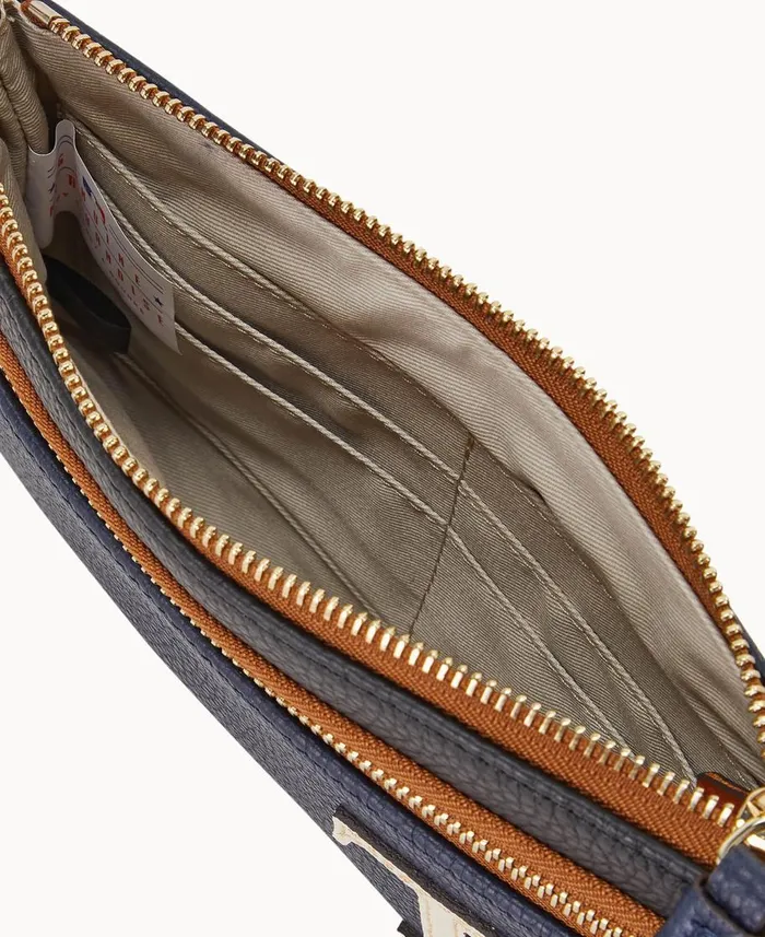 Dooney and Bourke Wallets MLB Rays Double Zip Wristlet Rays 8211 WomenMen
