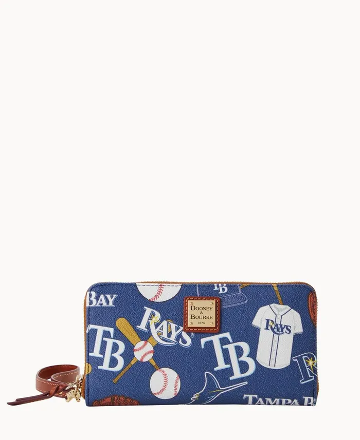 Dooney and Bourke Wallets MLB Rays Large Zip Around Wristlet Rays 8211 WomenMen Dooney and Bourke Wallets MLB Rays Large Zip Around Wristlet Rays 8211 WomenMen