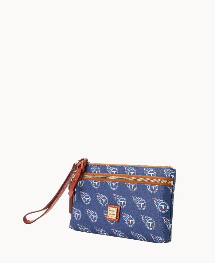 Dooney and Bourke Wallets NFL Titans Double Zip Wristlet Tennessee Titans 8211 WomenMen Dooney and Bourke Wallets NFL Titans Double Zip Wristlet Tennessee Titans 8211 WomenMen