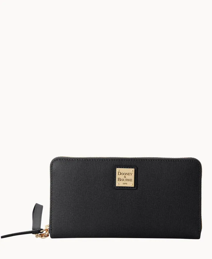 Dooney and Bourke Wallets Saffiano Large Zip Around Wristlet Black 8211 WomenMen Dooney and Bourke Wallets Saffiano Large Zip Around Wristlet Black 8211 WomenMen