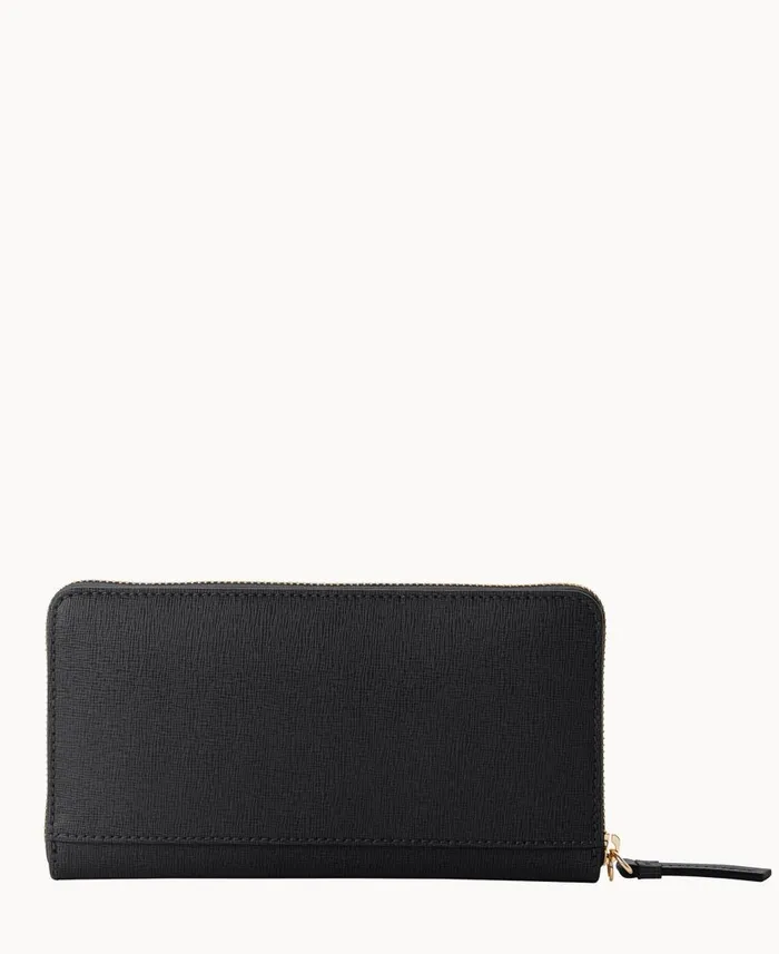 Dooney and Bourke Wallets Saffiano Large Zip Around Wristlet Black 8211 WomenMen Dooney and Bourke Wallets Saffiano Large Zip Around Wristlet Black 8211 WomenMen