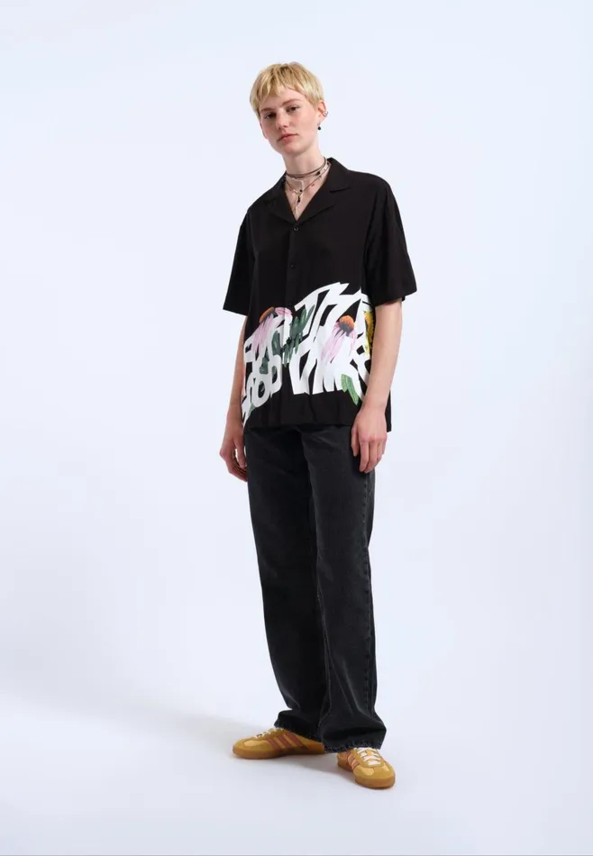 Dr Denim Shirts Women Madi Shirt 8211 Black Floral Times Black Floral Times