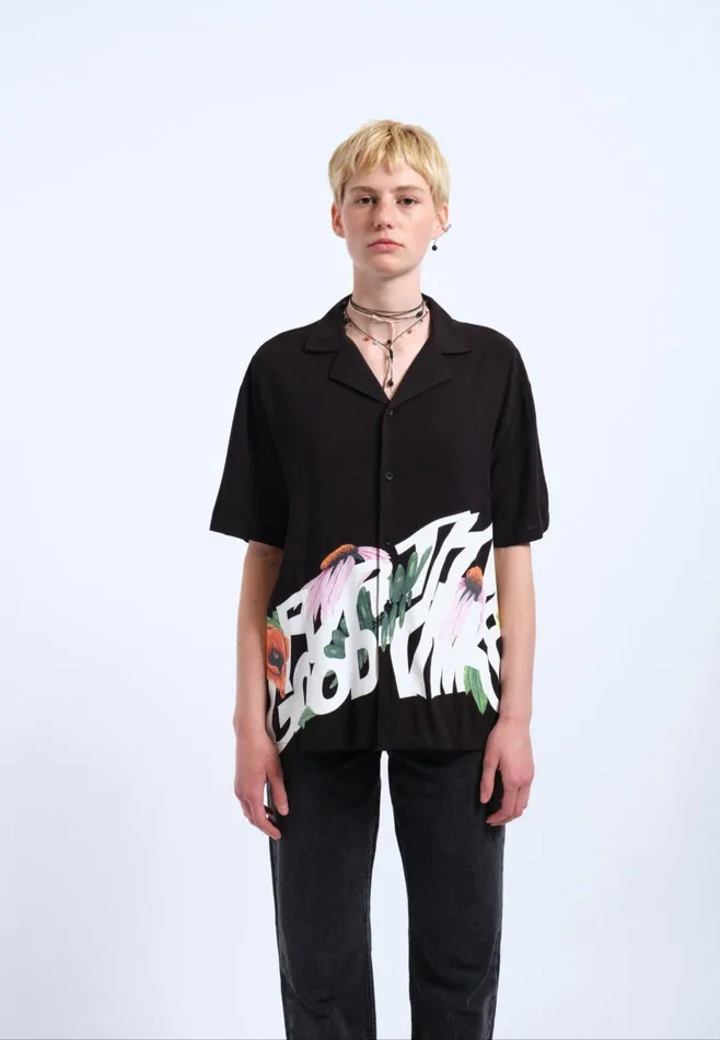 Dr Denim Shirts Women Madi Shirt 8211 Black Floral Times Black Floral Times
