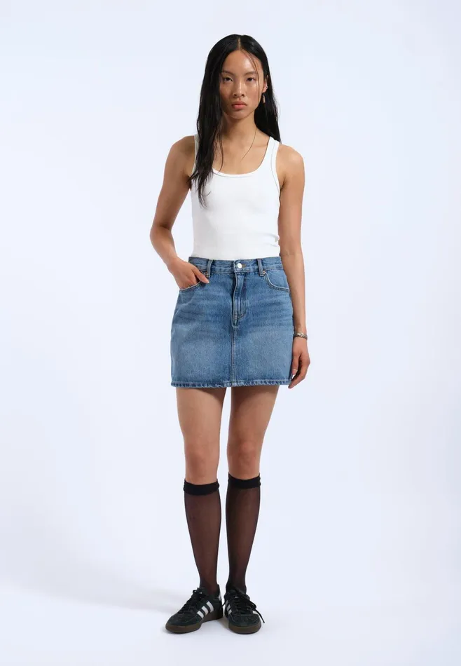 Dr Denim Skirts and Dresses Women Arch Skirt 8211 Stream Sky Used Stream Sky Used