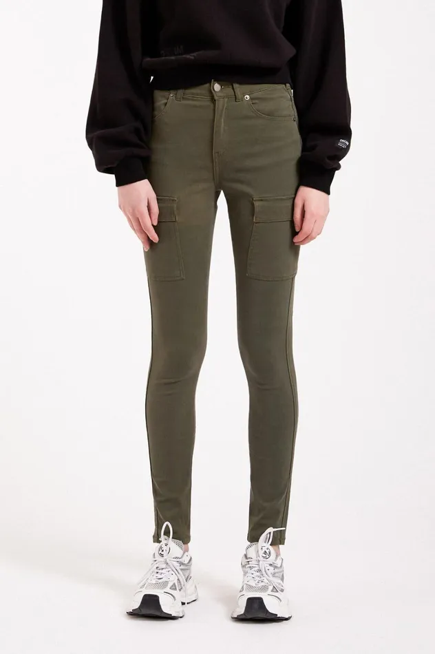 Dr Denim Super Skinny Women Lexy Cargo 8211 Dark Emerald Dark Emerald