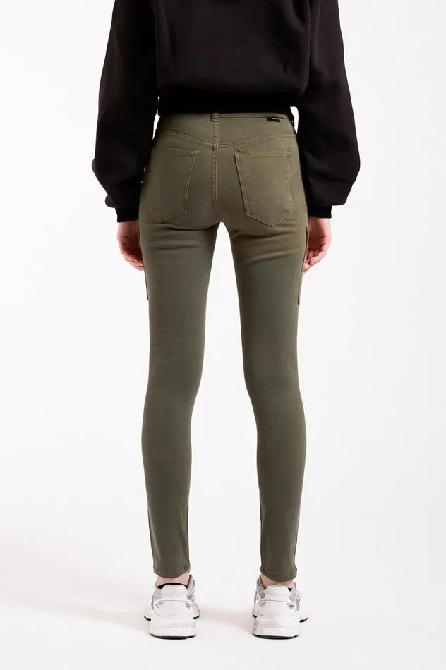 Dr Denim Super Skinny Women Lexy Cargo 8211 Dark Emerald Dark Emerald