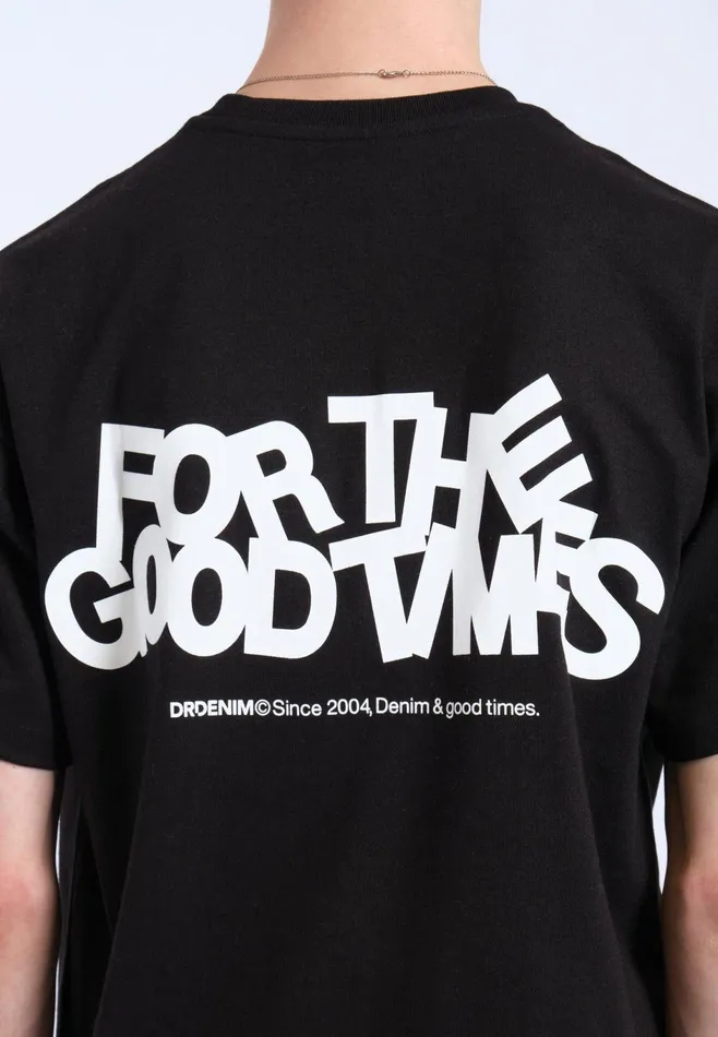 Dr Denim Tees and Longsleeves Men Trooper Tee 8211 Black The Good Times Black The Good Times