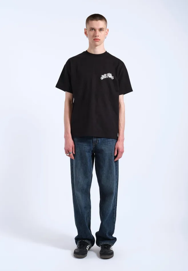Dr Denim Tees and Longsleeves Men Trooper Tee 8211 Black The Good Times Black The Good Times