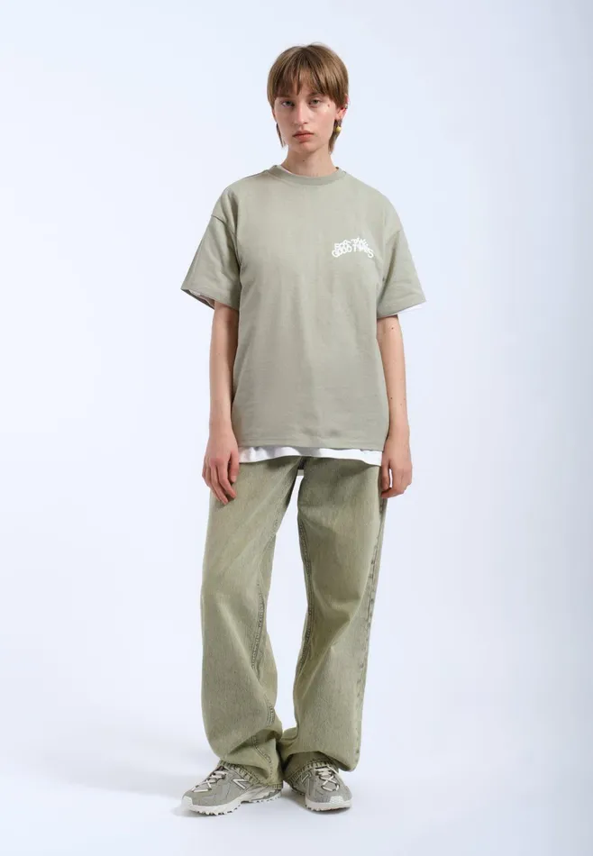 Dr Denim Tees and Longsleeves Men Trooper Tee 8211 Seagrass The Good Times Seagrass The Good Times