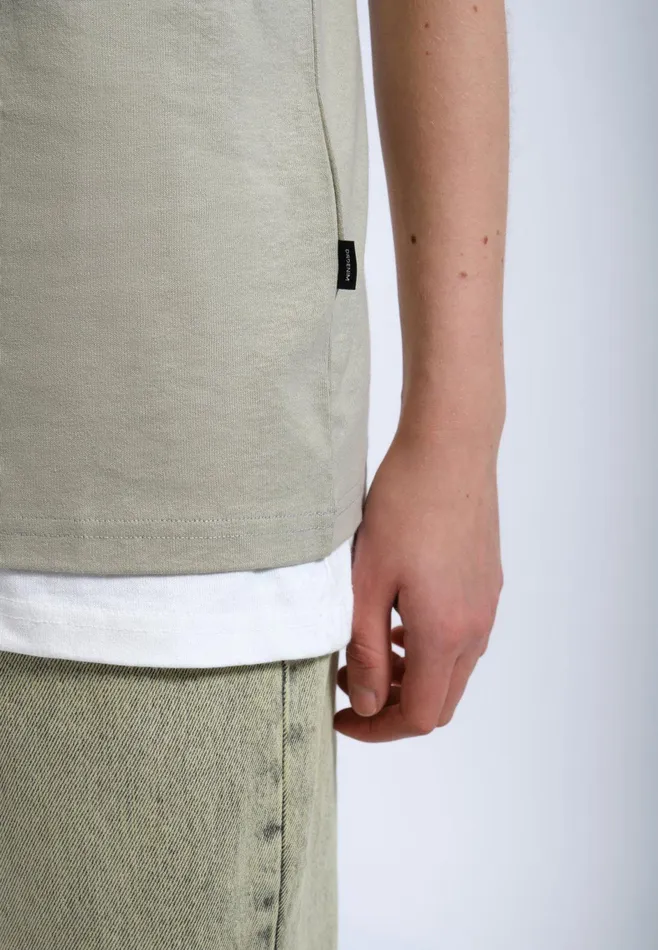 Dr Denim Tees and Longsleeves Men Trooper Tee 8211 Seagrass The Good Times Seagrass The Good Times