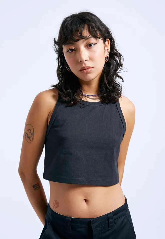 Dr Denim Tees and Tanks Women Charlie Top 8211 Off Black Off Black