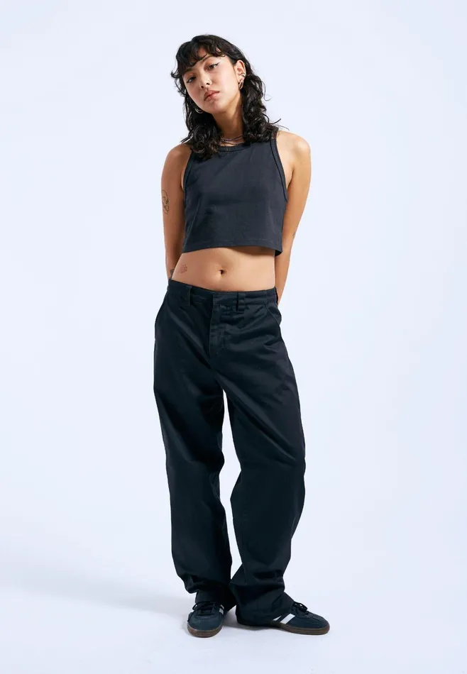 Dr Denim Tees and Tanks Women Charlie Top 8211 Off Black Off Black