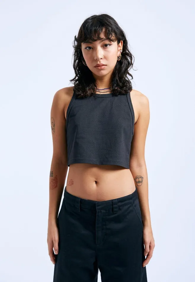 Dr Denim Tees and Tanks Women Charlie Top 8211 Off Black Off Black