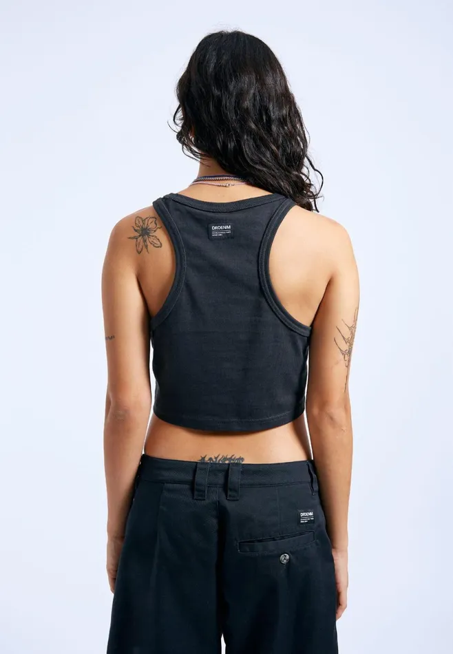 Dr Denim Tees and Tanks Women Charlie Top 8211 Off Black Off Black