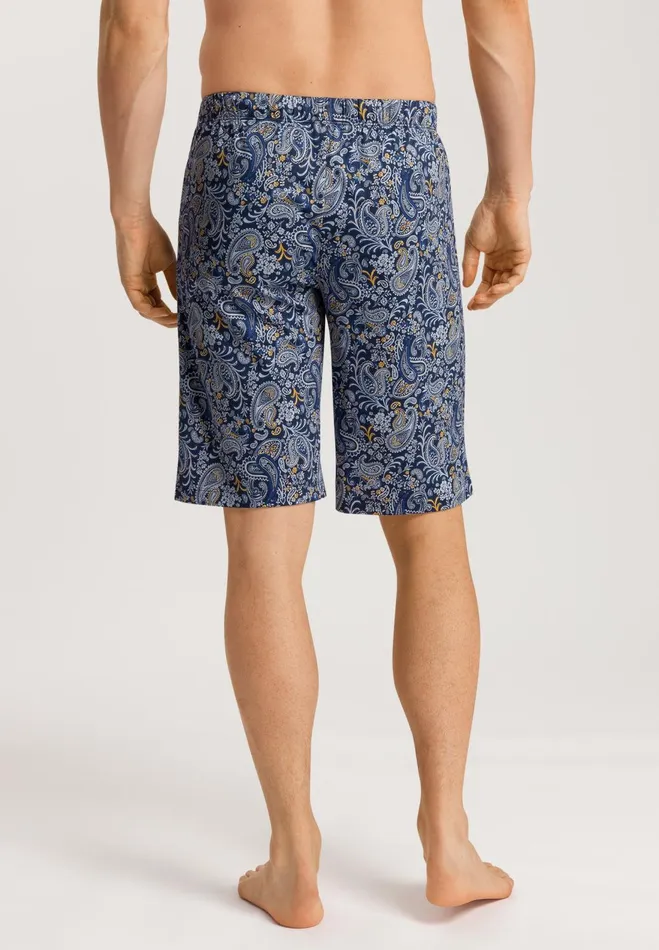 Drawstring Cotton Shorts Aquarelle Paisley Men HANRO Pajama Bottoms