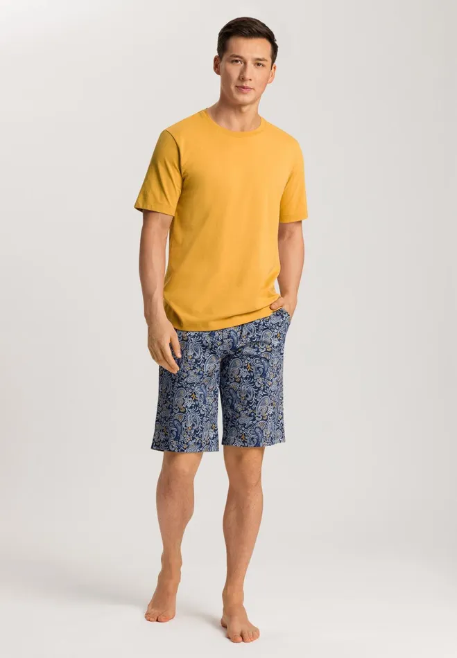 Drawstring Cotton Shorts Aquarelle Paisley Men HANRO Pajama Bottoms