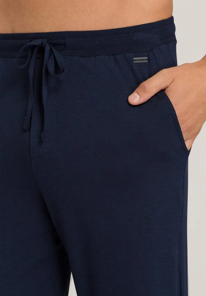 Drawstring Pants Deep Navy Men HANRO Pajama Bottoms