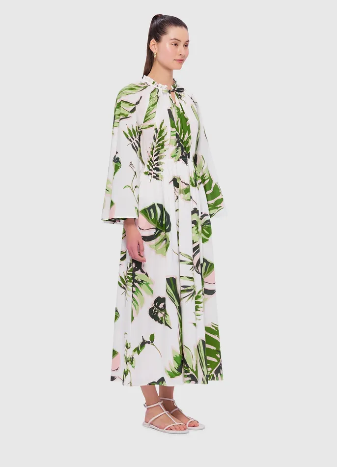 Dresses and Jumpsuits Alexia Midi Dress 8211 Botanica Print 8211 LEO LIN Women