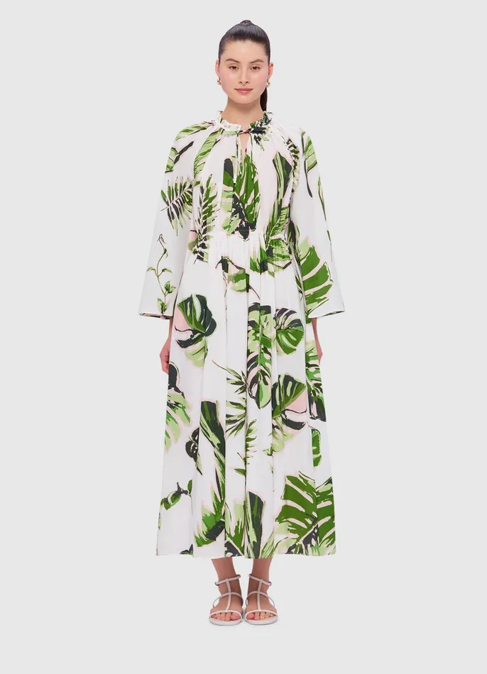Dresses and Jumpsuits Alexia Midi Dress 8211 Botanica Print 8211 LEO LIN Women