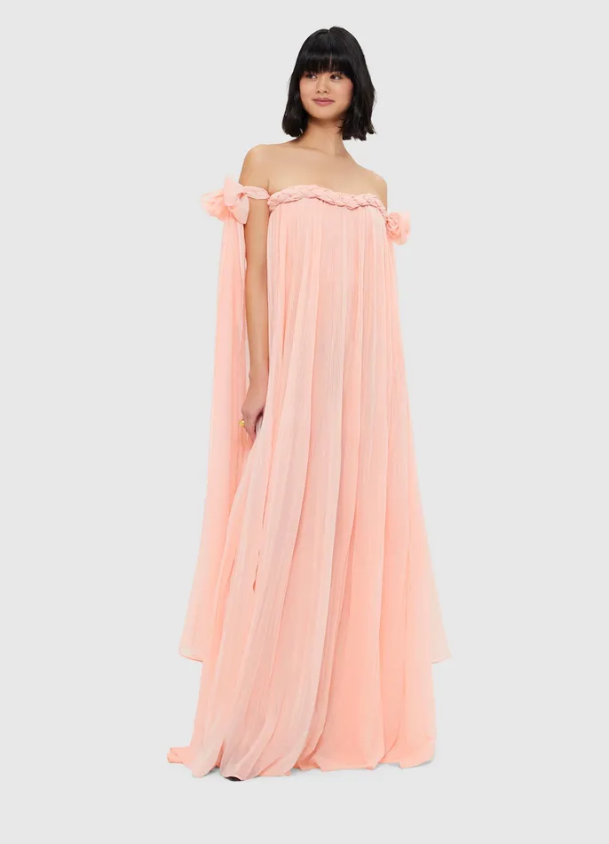 Dresses and Jumpsuits Women LEO LIN Camilla Draped Floor Length Dress 8211 Soft Pink