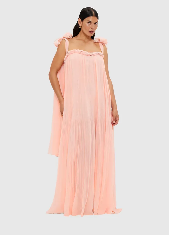 Dresses and Jumpsuits Women LEO LIN Camilla Draped Floor Length Dress 8211 Soft Pink