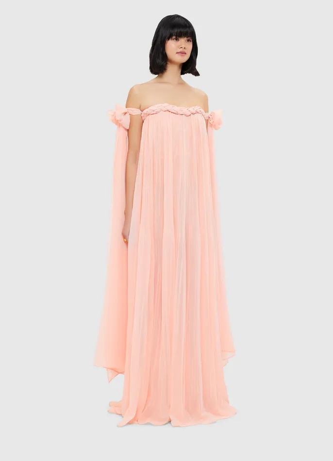 Dresses and Jumpsuits Women LEO LIN Camilla Draped Floor Length Dress 8211 Soft Pink