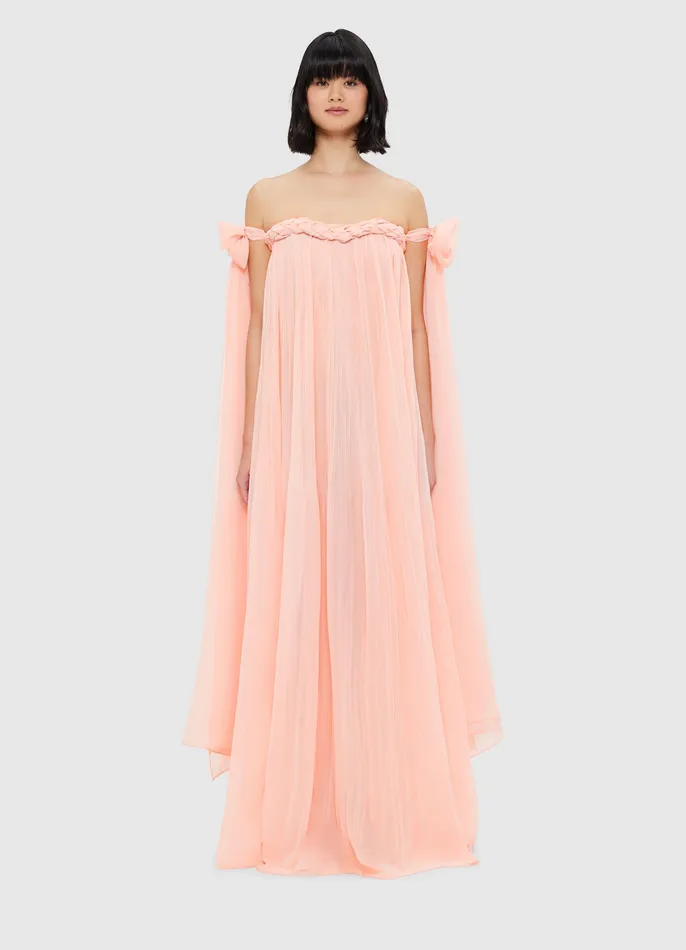 Dresses and Jumpsuits Women LEO LIN Camilla Draped Floor Length Dress 8211 Soft Pink