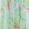 Dresses and Jumpsuits Women Natalie Ruched Midi Dress 8211 Swallow Print in Tranquility LEO LIN