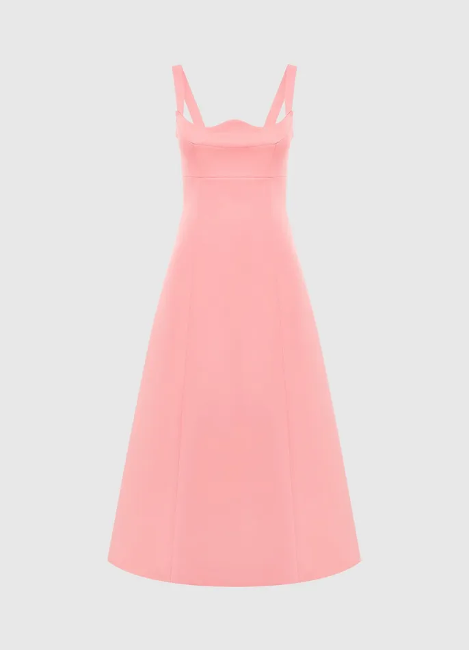 Dresses and Jumpsuits Women Odette Midi Dress 8211 Strawberry Pink LEO LIN